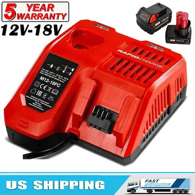 For Milwaukee 12V/18V M-12-18C 48-11-1828 Lithium-ion Battery Charger Power Tool • $21.92