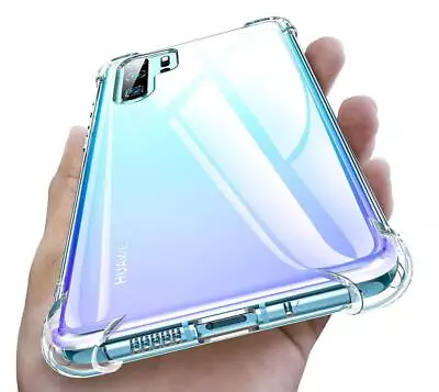 Clear Case For Huawei P30 P30 Pro Y6 Slim TPU Shockproof Transparent Tough Cover • £3.57