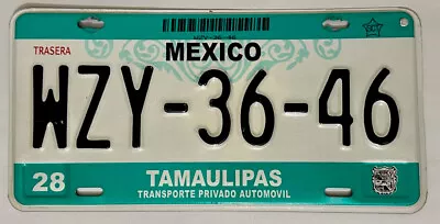 TAMAULIPAS Mexico Steel License Plate #WZY-3646 • $24.97