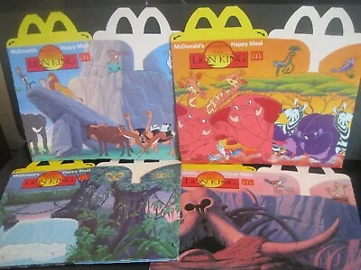 McDonald's/Europe  The Lion King Complete Happy Meal 4 Box Set  Mint Unused 1994 • $15