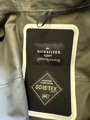 Quicksilver ADAPT Gore Tex Mens Jacket Black Size XL In Excellent Condition • £16