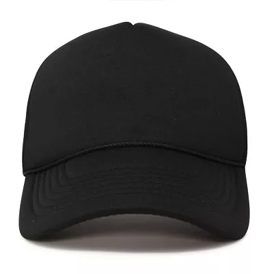 Trucker Hat Baseball Cap Mesh Caps Blank Plain Hats (39 Color Choices) • $2.99