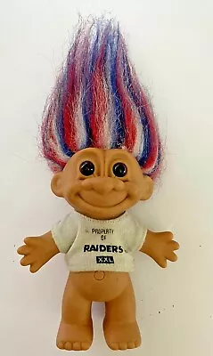 Vintage Russ 5 Inch Troll - Property Of Raiders XXL  Red White Blue Hair • $12.99