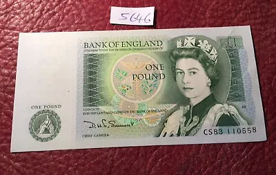 Uncirculated English £1 CS83 110558 Somerset 1980-84 (one Of 6 Consec) LOT 5646 • £3.50