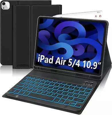 For IPad Air 5th 4th Generation Pro 11  Backlit Keyboard Case With Pencil Holder • £23.99