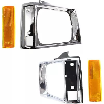 Head Light Headlight Door Headlamp Bezel  Driver & Passenger Side For Chevy S10 • $53.33