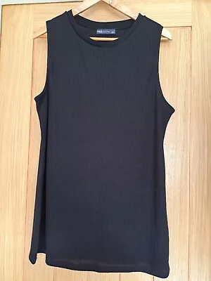 Marks And Spencer Womens Black Top Size Medium Longer Length Brand New. • £8