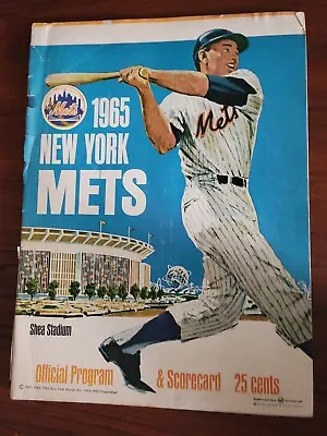 1965 New York Mets Official Program & Scorecard • $10