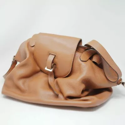 Meli Melo Thela Genuine Leather Convertible Shoulder Crossbody Purse Bag Brown • $158.40