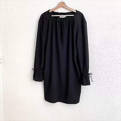 & Other Stories Black Long Sleeve Tunic Dress Oversized Pocketed Size 34 AU 8 • $40