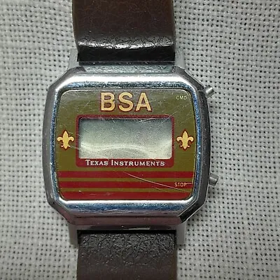 Vintage Texas Instruments Digital Wristwatch Boy Scouts Of America No Working  • $12.25
