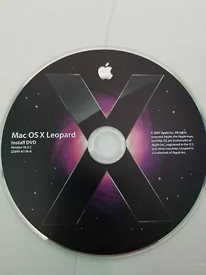 Apple Mac OSX Leopard 10.5.1 Operating System Original DVD • $40