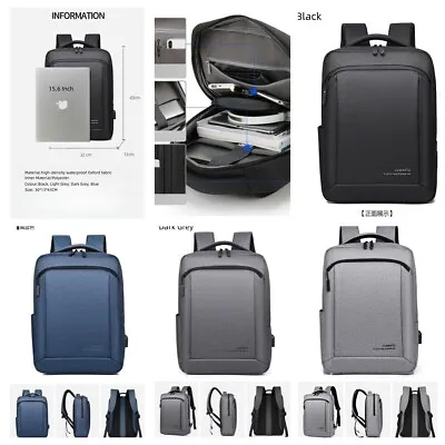 $39.99 • Buy Waterproof Laptop Backpack Computer Bag 15.6