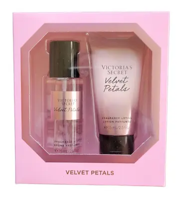 VELVET PETALS Gift Set Box Victoria’s Secret Mini Fragrance Body Mist Lotion Duo • $13.75