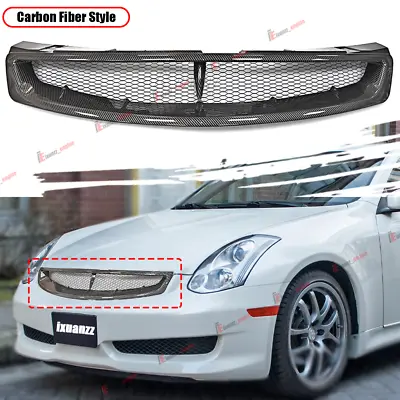 For Infiniti G35 2DR Coupe 03-2007 Carbon Look JDM Style Front Hood Mesh Grille • $69.49