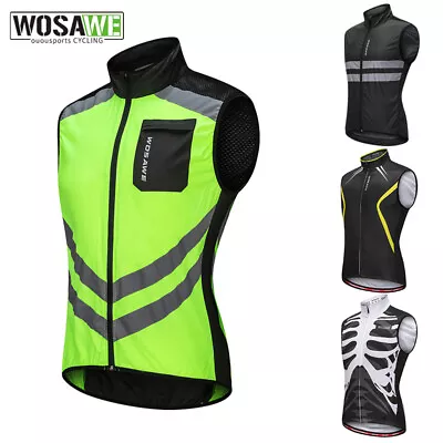 WOSAWE Men Cycling Vest Gilet MTB Bike Sleeveless Jerseys Bicycle Gilet Clothing • $20.15