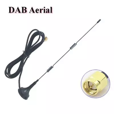 High Gain Car Radio DAB Aerial Antenna Magnetic Base 24.5cm For The Pure Highway • $19.56