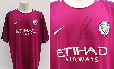 2017-18 Manchester City Champions Away Shirt Signed By Vincent Kompany • £110