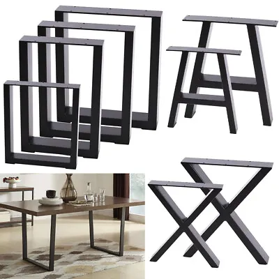 £55.95 • Buy Industrial Steel Table Legs Trapezium Frame Dining Coffee Bench Desk Feet Stand