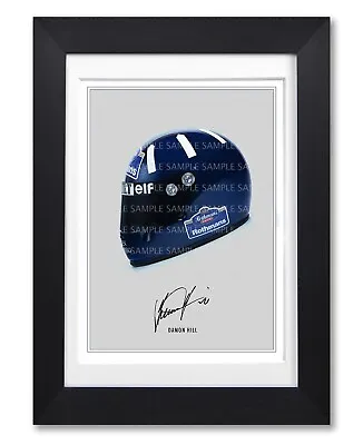 Damon Hill Signed Helmet Poster Print Photo Autograph Gift F1 Formula 1 Legend • £14.99