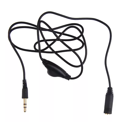 Earphone In Line Volume Control Cable Male To F 3.5mm Stereo Audio Adaptor • £3.23