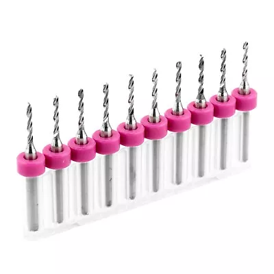 10pcs 1.55mm Micro Tungsten Carbide Twist Drill Bit PCB For Dremel Rotary CNC • $12.36