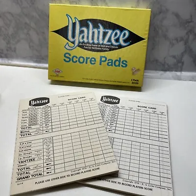 VINTAGE YAHTZEE SCORE PADS - Box Of 2- From 1956 Fast Shipping Total Of 36 Sheet • $5.50