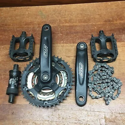 Vintage Fuji Components Road Bicycle Triple Crankset Lasso CF-08EB Pedals • $19