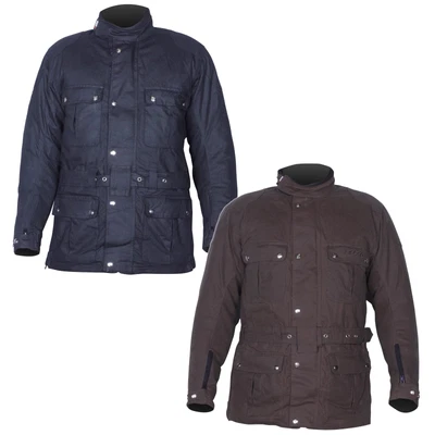 £46.35 • Buy Tuzo Hamlet Mens Traditional Wax Cotton Armoured Waterproof Motorcycle Jacket