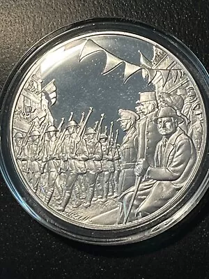£17 • Buy .925 26g Sterling Silver . Churchill Centenary  - 1918 March Past . Pinches 1974