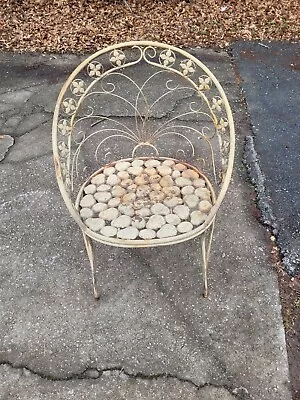 Vintage Beige Metal Garden Patio Chair  • $99.99