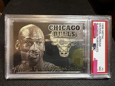 1996-97 Platinum Portrait Michael Jordan Fleer Metal PSA 7 NM Rare • $599