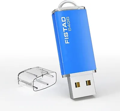 1 X 64GB USB Memory Stick USB 2.0 Flash Drive Thumb Drive Pen Drive – Blue • £10.95