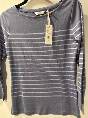 Vineyard Vines Woman's Striped Boatneck Tee - Faded Indigo - Small  NWT • $18.49