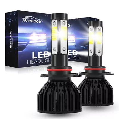 Super Bright Cool White LED Headlight High Beam Bulbs  9005 HB3 40V 12000LM 2019 • $25.49