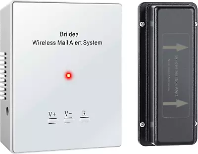 Mailbox Alarm Briidea 500ft Wireless Mailbox Alert With LED Light Flashing And • $49.87
