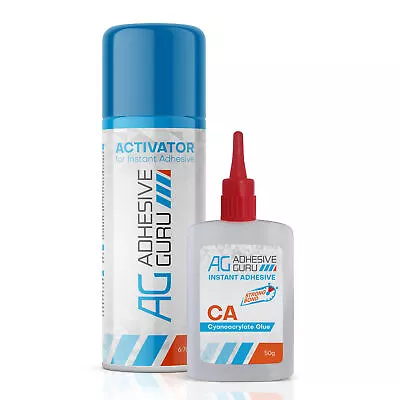 Adhesive Guru Super Ca Glue With Activator Woodworking (1.7oz-6.76 Fl Oz) 1 Pk • $15.99