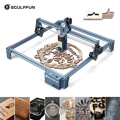 SCULPFUN Laser Engraving Machine Wood Acrylic Cutting Desktop Engraver 410x420mm • £254.99