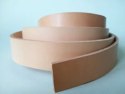 50  LONG Natural 2mm - 2.4mm THICK BRIDLE / BUTT LEATHER STRAP VEG TAN Cow Hide • £4.90