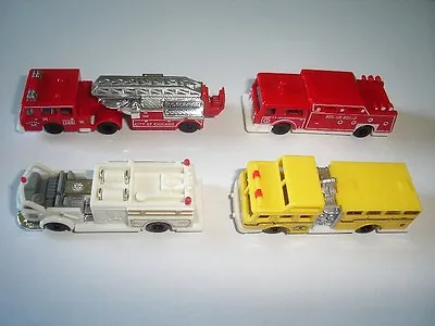 American Fire Engines Model Cars Set 1:160 N Kinder Surprise Plastic Miniatures • $7.99