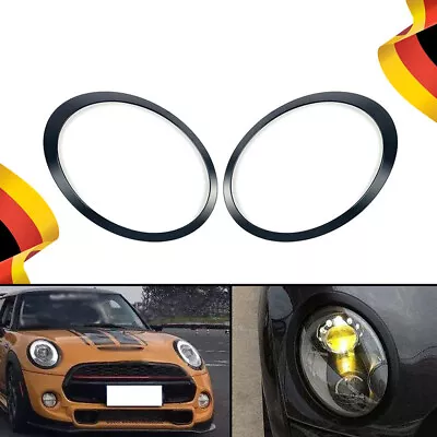 US Black Headlight Trim Rings Left Right For Mini Cooper R55 R56 R57 R58 07-15 • $24.95