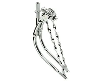 F&R LOWRIDER 26   Vintage Bike Bicycle Bent Springer Fork 1  Twisted Bars Chrome • $72.99