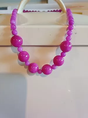 Pink Shugalite Gemstone Necklace • $12.45