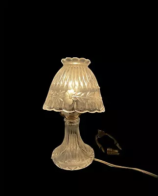 Vintage Excelsior Heavy Cut Lead Crystal Lamp Boudoir~Night Light~Table Lamp • $60