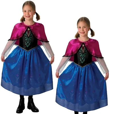 Rubie's Disney Frozen Anna Deluxe Fancy Dress Child Costume Large 7-8 Years • £10.99