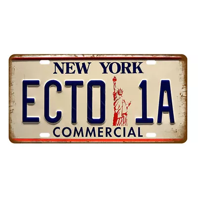 ECTO1A Metal License Plate Tin Sign Plaque For Bar Pub Club Cafe Garage (1) • £4.22