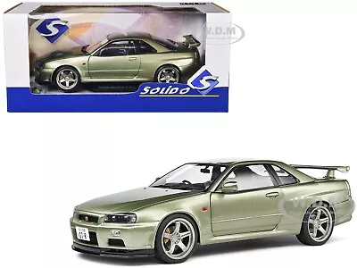 1999 Nissan Skyline Gt-r (r34) Rhd Green 1/18 Diecast Model By Solido S1804308 • $53.99