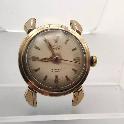 Rotary 10k Rolled Gold Plated Mens Vintage Manual Wind Watch - Spares/Repairs • £25