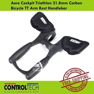 $118.22 • Buy Controltech Aero Cockpit Triathlon 31.8mm Carbon Bicycle TT Arm Rest Handlebar 
