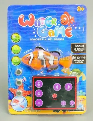 Remote Control RC Micro NEMO CLOWN FISH Robo Fish MINI SHARK Aquarium Toy Orange • $6.49